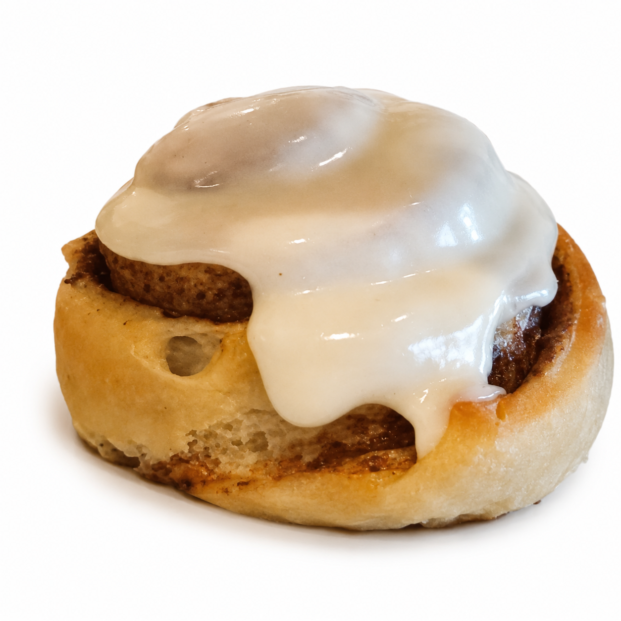 Rollito de canela con cobertura